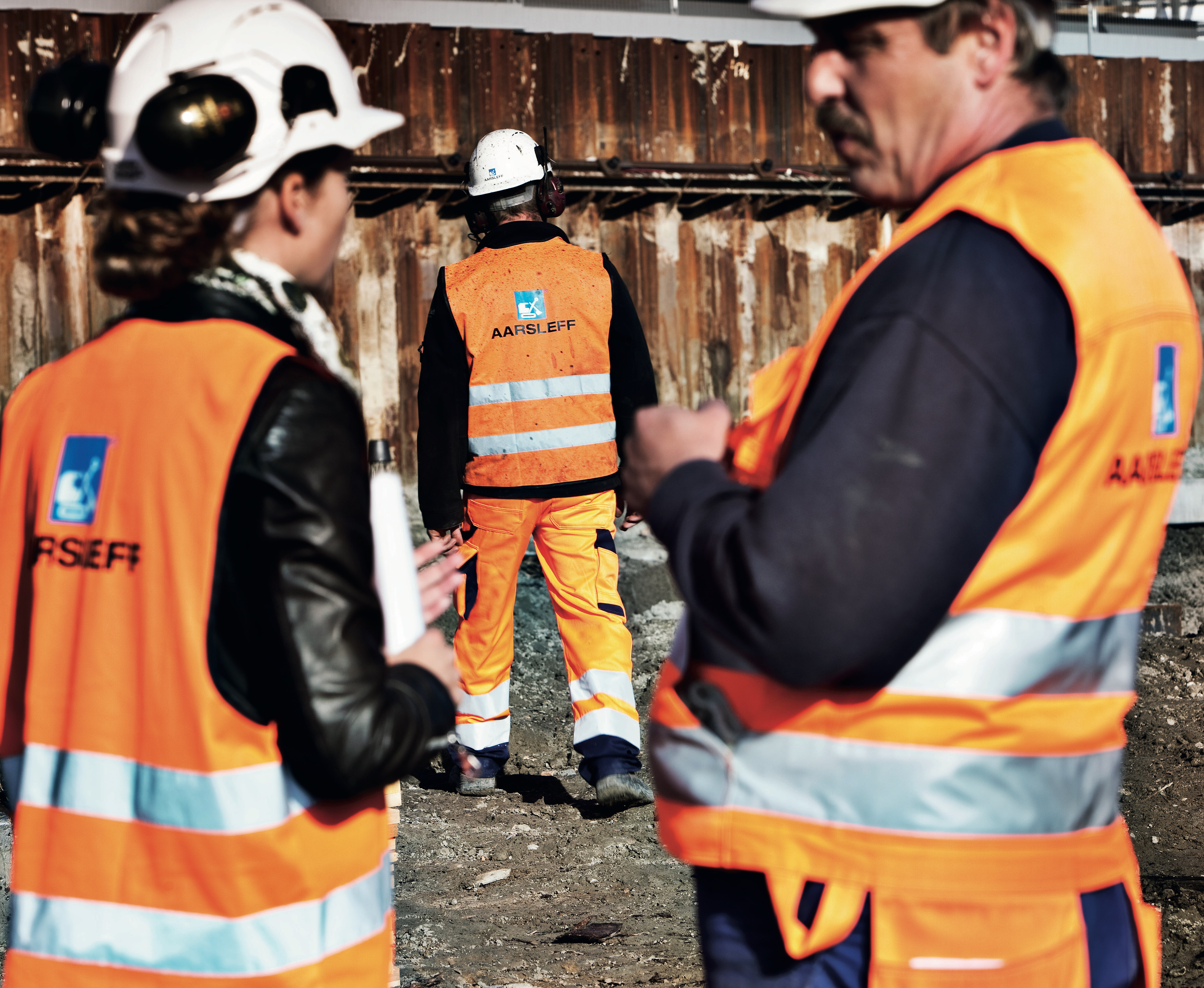 Employees at Aarsleff on the construction site
